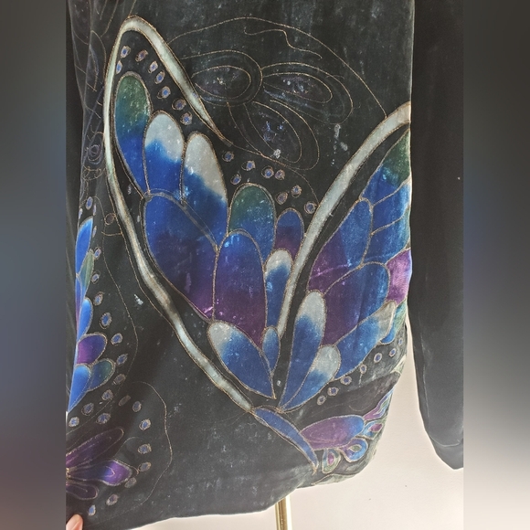 CHICO'S ANNIVERSARY COLLECTION silk/Rayon butterfly jacket. Size 1 (M/8) - Picture 8 of 15